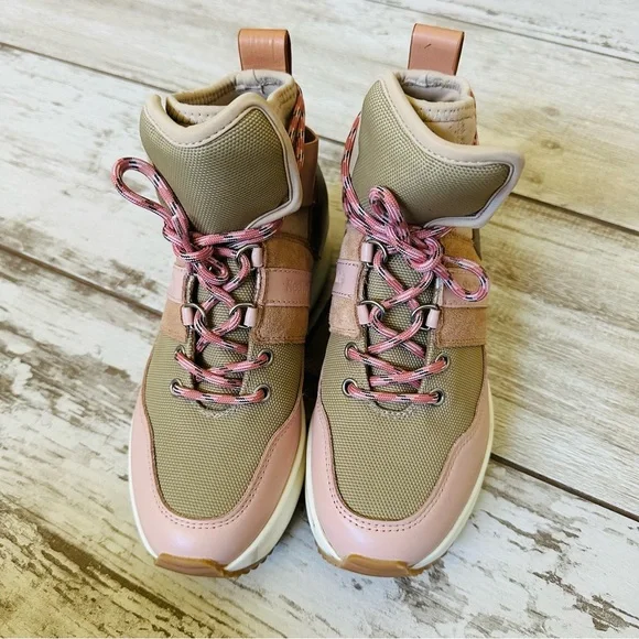 anthropologie See By Chloé Casey pink High Top Platform Hiker Sneakers sz 37 - Picture 4 of 13
